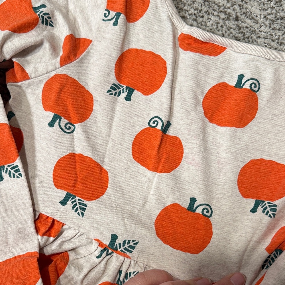 Orange Pumpkin Print Dress - Picture 6 of 6